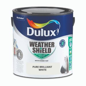 Dulux Weathershield Smooth Masonry Paint, Pure Brilliant White - 2.5L Vinny Byrne Dulux Weathershield Smooth Masonry Paint, Pure Brilliant White - 2.5L