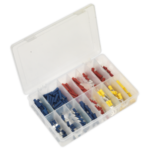 Crimp Terminal Assortment 200pc - Blue, Red & Yellow Vinny Byrne Crimp Terminal Assortment 200pc - Blue, Red & Yellow