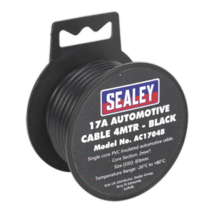 17A Thick Wall Automotive Cable 4m - Black Vinny Byrne 17A Thick Wall Automotive Cable 4m - Black