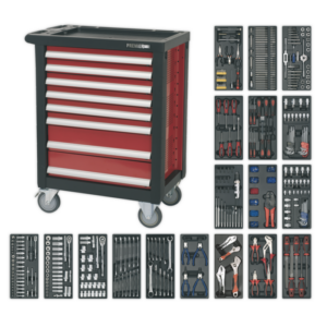 Premier™ Rollcab 8 Drawer with 707pc Tool Kit Vinny Byrne Premier™ Rollcab 8 Drawer with 707pc Tool Kit