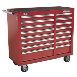 Superline PRO® Heavy-Duty Rollcab 16 Drawer - Red Vinny Byrne Superline PRO® Heavy-Duty Rollcab 16 Drawer - Red