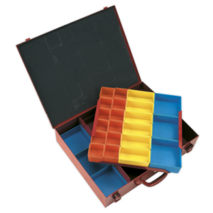 2-Layer Metal Case with 27 Storage Bins Vinny Byrne 2-Layer Metal Case with 27 Storage Bins