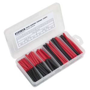 Heat Shrink Tubing Assortment 50 & 100mm 180pc - Black & Red Vinny Byrne Heat Shrink Tubing Assortment 50 & 100mm 180pc - Black & Red