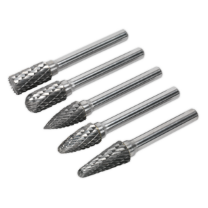 Tungsten Carbide Rotary Burr Set 5pc Vinny Byrne Tungsten Carbide Rotary Burr Set 5pc