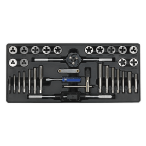 Premier Tap & Die Set with Tool Tray 33pc Vinny Byrne Premier Tap & Die Set with Tool Tray 33pc