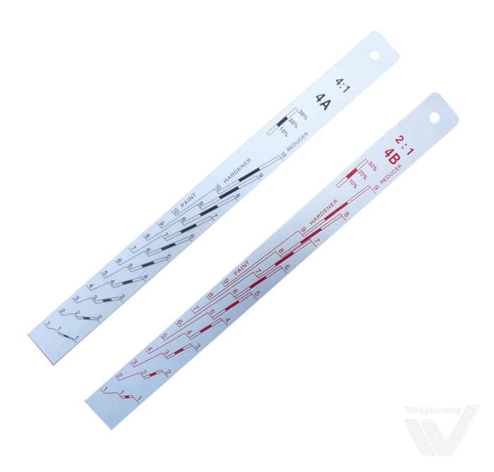 Alu Graduated Paint Mixing Stick - 2:1 + 4:1