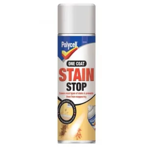 Polycell One Coat Stain Stop Aerosol 250ml Vinny Byrne Polycell One Coat Stain Stop Aerosol 250ml