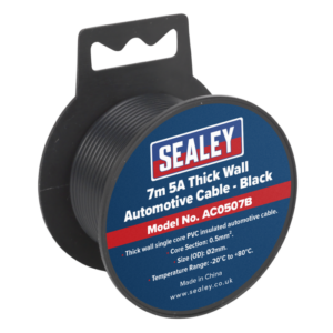 5A Thick Wall Automotive Cable 7m - Black Vinny Byrne 5A Thick Wall Automotive Cable 7m - Black