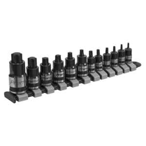 Premier Black Stubby TRX-Star* Socket Bit Set 1/4", 3/8" & 1/2"Sq Drive 12pc Vinny Byrne Premier Black Stubby TRX-Star* Socket Bit Set 1/4", 3/8" & 1/2"Sq Drive 12pc
