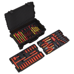 Premier Insulated Tool Kit 3/8"Sq Drive 1000V 50pc - VDE Approved Vinny Byrne Premier Insulated Tool Kit 3/8"Sq Drive 1000V 50pc - VDE Approved