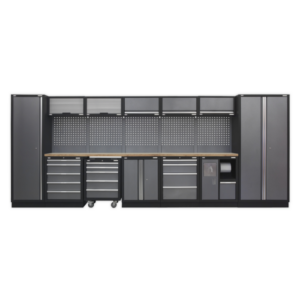 Superline PRO® Storage System with Wood Worktop 4.92m Vinny Byrne Superline PRO® Storage System with Wood Worktop 4.92m