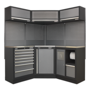 Superline PRO® Corner Storage System with Stainless Worktop 1.55m Vinny Byrne Superline PRO® Corner Storage System with Stainless Worktop 1.55m