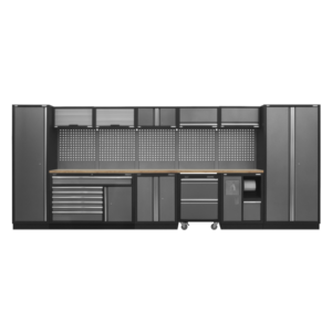 Superline PRO® Storage System with Pressed Wood Worktop 4.92m Vinny Byrne Superline PRO® Storage System with Pressed Wood Worktop 4.92m