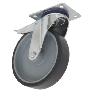 100mm Castor Wheel with Swivel Plate & Total Lock Vinny Byrne 100mm Castor Wheel with Swivel Plate & Total Lock