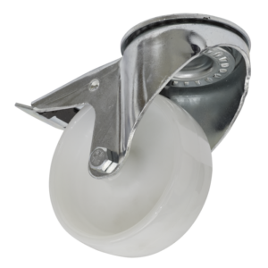 100mm Castor Wheel with Swivel Bolt Hole & Total Lock Vinny Byrne 100mm Castor Wheel with Swivel Bolt Hole & Total Lock