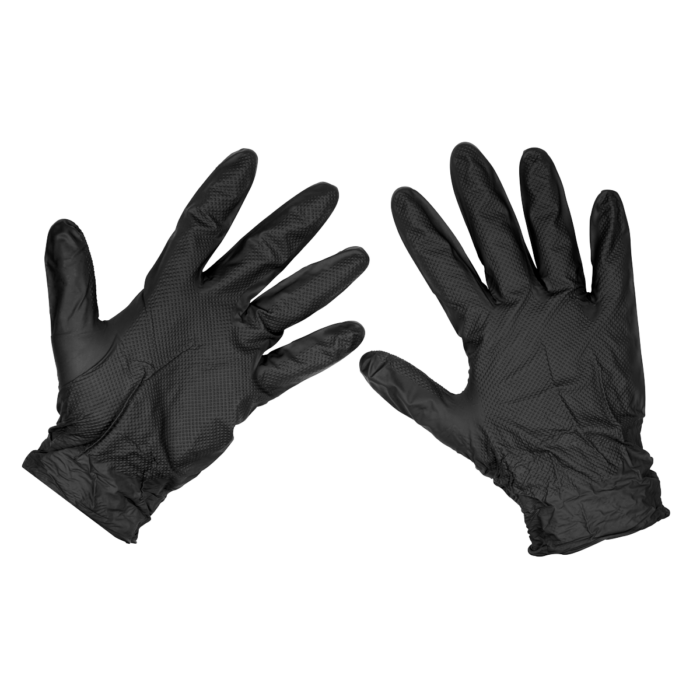 Diamond Grip Extra-Thick Nitrile Powder-Free Gloves, Black, X