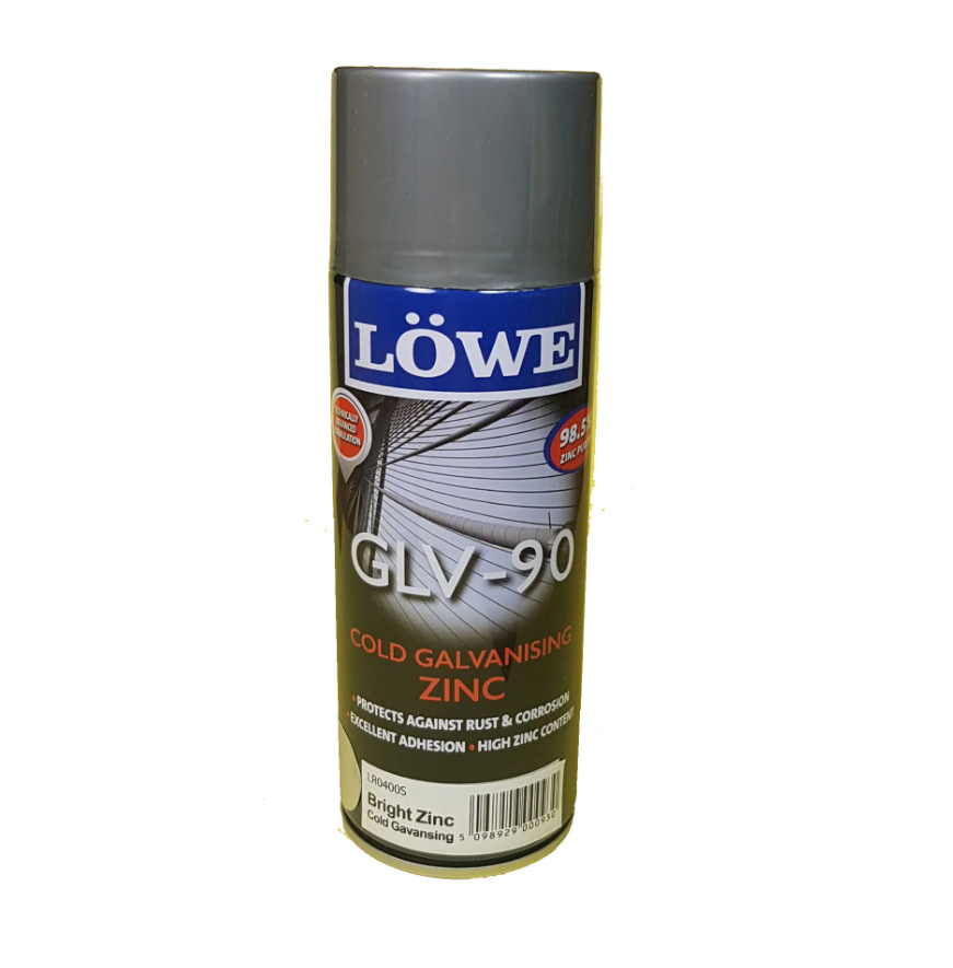 Lowe Cold Galvanising Zinc Spray - 400ml Zinc Silver