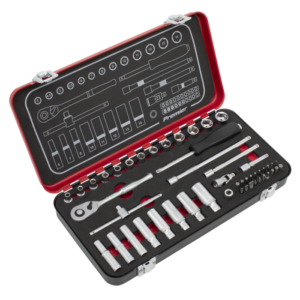 Premier Platinum Socket Set 1/4"Sq Drive 49pc Vinny Byrne Premier Platinum Socket Set 1/4"Sq Drive 49pc
