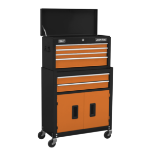 American PRO® Topchest & Rollcab Combination 6 Drawer - Orange Vinny Byrne American PRO® Topchest & Rollcab Combination 6 Drawer - Orange
