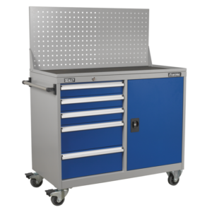 Premier Industrial™ Mobile Workstation with 5 Drawers & 1 Shelf Vinny Byrne Premier Industrial™ Mobile Workstation with 5 Drawers & 1 Shelf