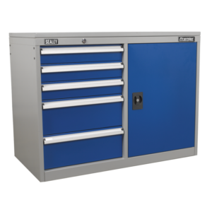 Premier Industrial™ Cabinet/Workstation with 5 Drawers & 1 Shelf Vinny Byrne Premier Industrial™ Cabinet/Workstation with 5 Drawers & 1 Shelf