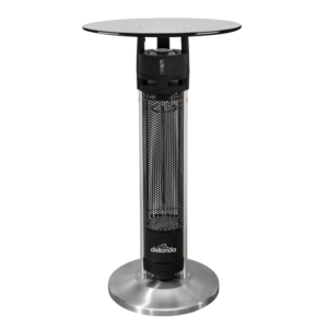 Dellonda Bistro Table with 1600W Heater, 95cm, Black/Stainless Steel Vinny Byrne Dellonda Bistro Table with 1600W Heater, 95cm, Black/Stainless Steel