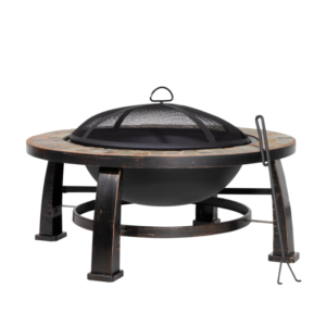 Dellonda 76cm Deluxe Traditional Style Fire Pit/Fireplace/Outdoor Heater - Slate Vinny Byrne Dellonda 76cm Deluxe Traditional Style Fire Pit/Fireplace/Outdoor Heater - Slate