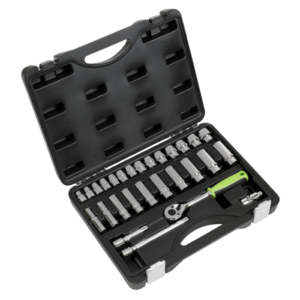 Siegen Socket Set 3/8"Sq Drive 28pc Vinny Byrne Siegen Socket Set 3/8"Sq Drive 28pc