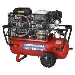 50L Belt Drive Air Compressor with Petrol Engine 5.5hp Vinny Byrne 50L Belt Drive Air Compressor with Petrol Engine 5.5hp