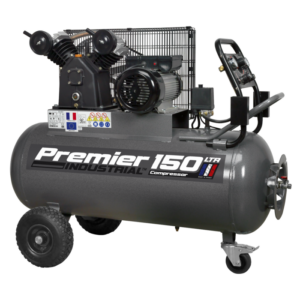 Premier 150L Belt Drive Air Compressor with Front Control Panel 3hp Vinny Byrne Premier 150L Belt Drive Air Compressor with Front Control Panel 3hp