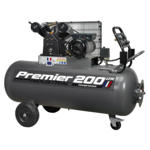 Premier 200L Belt Drive Air Compressor with Front Control Panel 3hp Vinny Byrne Premier 200L Belt Drive Air Compressor with Front Control Panel 3hp