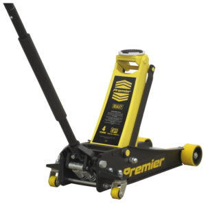 Premier Low Profile Trolley Jack with Rocket Lift 4 Tonne - Yellow Vinny Byrne Premier Low Profile Trolley Jack with Rocket Lift 4 Tonne - Yellow