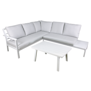 Dellonda Kyoto Aluminium Outdoor Corner Sofa & Coffee Table Set 3pc Vinny Byrne Dellonda Kyoto Aluminium Outdoor Corner Sofa & Coffee Table Set 3pc