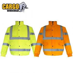 Cargo Hi-Vis Bomber Jacket, Yellow Vinny Byrne Cargo Hi-Vis Bomber Jacket, Yellow