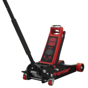 Premier Low Profile Trolley Jack with Rocket Lift 4 Tonne - Red Vinny Byrne Premier Low Profile Trolley Jack with Rocket Lift 4 Tonne - Red