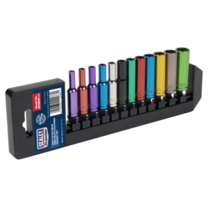 Premier Deep Multi-Coloured Socket Set 1/4"Sq Drive 12pc Vinny Byrne Premier Deep Multi-Coloured Socket Set 1/4"Sq Drive 12pc