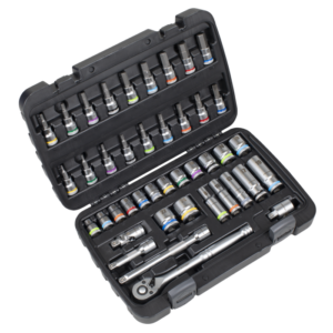 Socket & Socket Bit Set 3/8"Sq Drive 42pc Vinny Byrne Socket & Socket Bit Set 3/8"Sq Drive 42pc