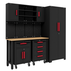 Complete Garage Storage System with 2 Mobile Trolleys Vinny Byrne Complete Garage Storage System with 2 Mobile Trolleys