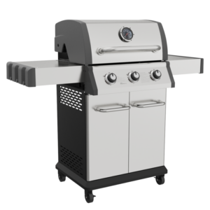 Dellonda 3 Burner Deluxe Gas BBQ Grill with Piezo Ignition & Thermometer - Stainless Steel Vinny Byrne Dellonda 3 Burner Deluxe Gas BBQ Grill with Piezo Ignition & Thermometer - Stainless Steel