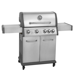 Dellonda 4+1 Burner Deluxe Gas BBQ Grill with Piezo Ignition & Thermometer - Stainless Steel Vinny Byrne Dellonda 4+1 Burner Deluxe Gas BBQ Grill with Piezo Ignition & Thermometer - Stainless Steel