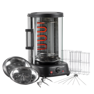 Baridi Vertical 360° Rotisserie Smokeless Grill 21L Capacity Vinny Byrne Baridi Vertical 360° Rotisserie Smokeless Grill 21L Capacity