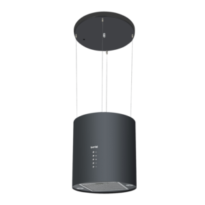 Baridi Round Island Cooker Hood 35cm - Black Vinny Byrne Baridi Round Island Cooker Hood 35cm - Black