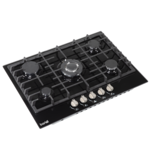 Baridi Gas Hob with 5 Cooking Zones 70cm - Black Vinny Byrne Baridi Gas Hob with 5 Cooking Zones 70cm - Black