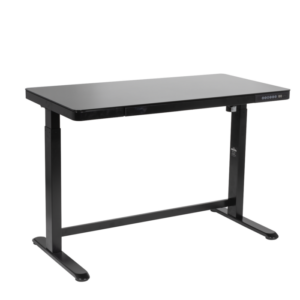 Dellonda Single Motor Ultra-Quiet Electric Desk with Control Panel, USB Port & Drawer - Black Desktop Vinny Byrne Dellonda Single Motor Ultra-Quiet Electric Desk with Control Panel, USB Port & Drawer - Black Desktop