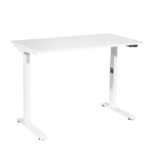 Dellonda Single Motor Ultra-Quiet Adjustable-Height Electric Sit/Stand Desk - White Desktop Vinny Byrne Dellonda Single Motor Ultra-Quiet Adjustable-Height Electric Sit/Stand Desk - White Desktop