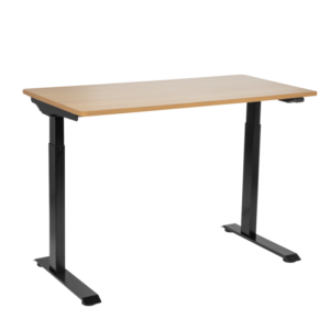 Dellonda Single Motor Ultra-Quiet Adjustable-Height Electric Sit/Stand Desk - Oak Desktop Vinny Byrne Dellonda Single Motor Ultra-Quiet Adjustable-Height Electric Sit/Stand Desk - Oak Desktop