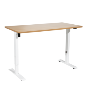 Dellonda Single Motor Ultra-Quiet Adjustable-Height Electric Sit/Stand Desk - Oak Desktop Vinny Byrne Dellonda Single Motor Ultra-Quiet Adjustable-Height Electric Sit/Stand Desk - Oak Desktop