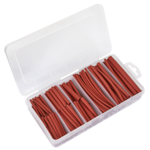 Heat Shrink Tubing Assortment 50 & 100mm 180pc - Red Vinny Byrne Heat Shrink Tubing Assortment 50 & 100mm 180pc - Red