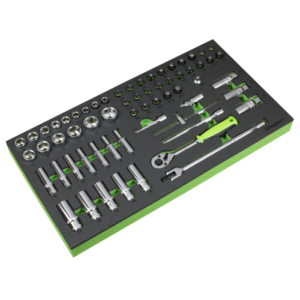 Siegen Socket Set with Tool Tray 3/8"Sq Drive 62pc Vinny Byrne Siegen Socket Set with Tool Tray 3/8"Sq Drive 62pc