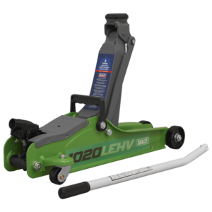 Low Profile Short Chassis Trolley Jack 2 Tonne - Green Vinny Byrne Low Profile Short Chassis Trolley Jack 2 Tonne - Green